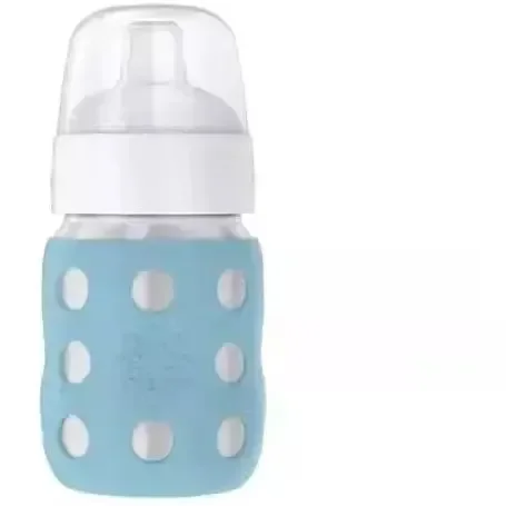 Lifefactory 8oz Stainless Steel Baby Bottle with Soft Silicone Sippy Spout