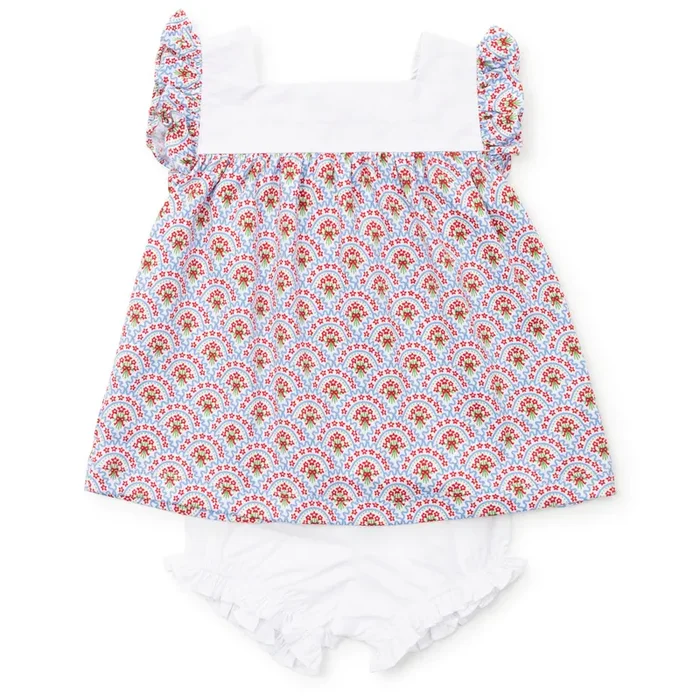 Lila and Hayes- Annie Girls’ Bloomer Set- Bunting Floral