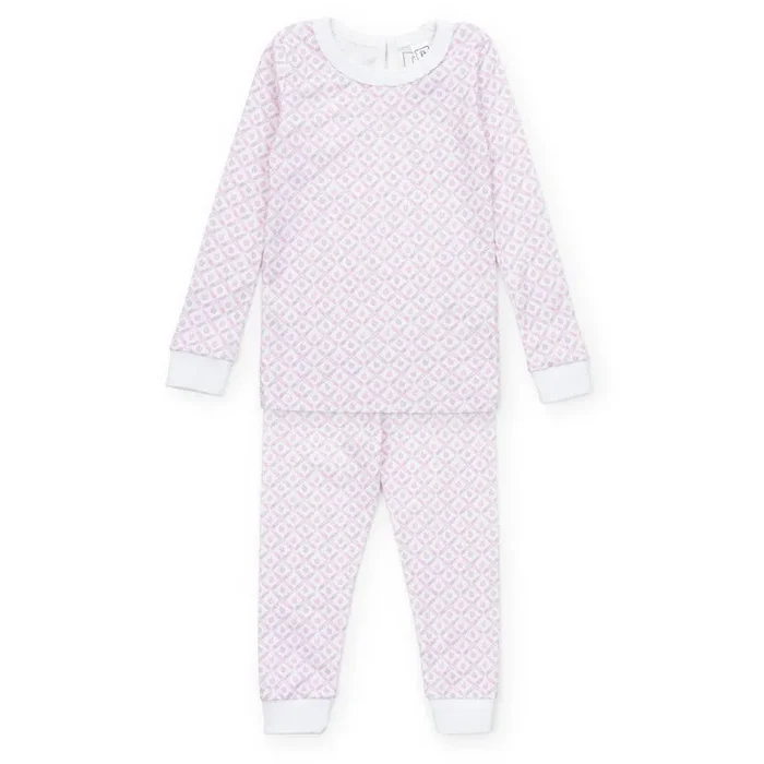 Lila and Hayes Ava Girls’ Pajama Pant Set – School Plaid Pink