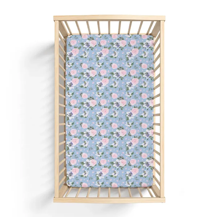 Lillian Floral Bamboo Crib Sheet