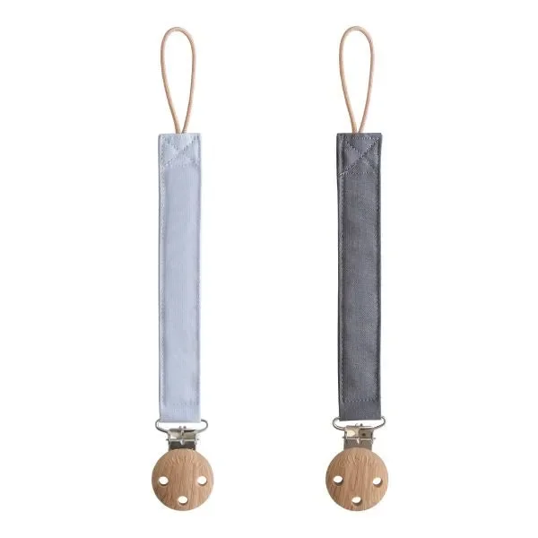 Linen Pacifier Clip – 2 Pack