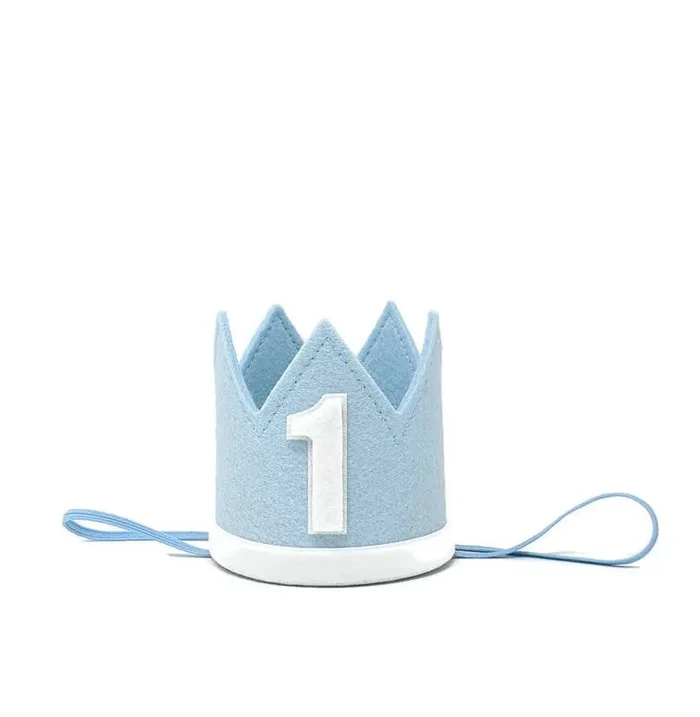 Little Blue Olive Baby Blue Felt Crown