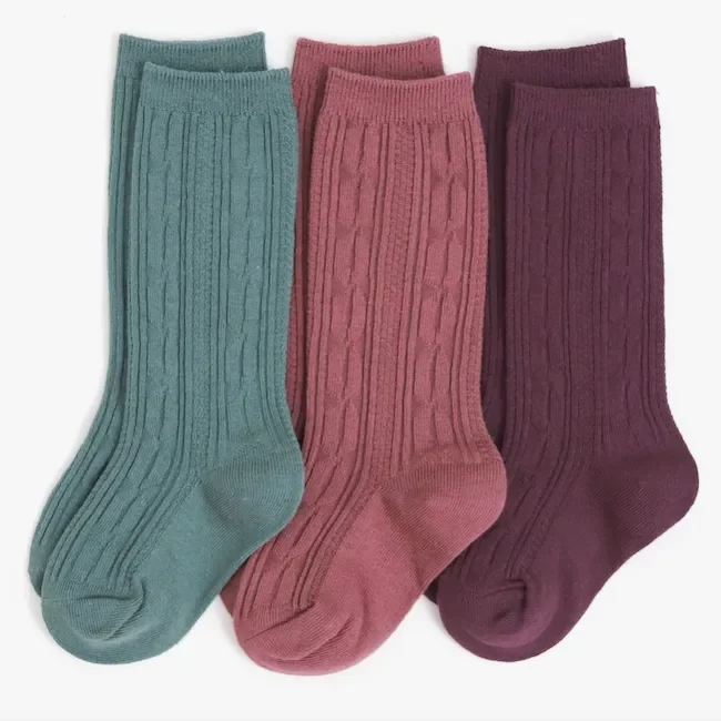Little Stocking Co. Denali Cable Knit Knee High Socks