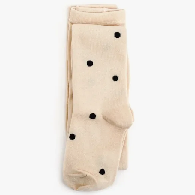 Little Stocking Co. Vanilla Dot Knit Tights