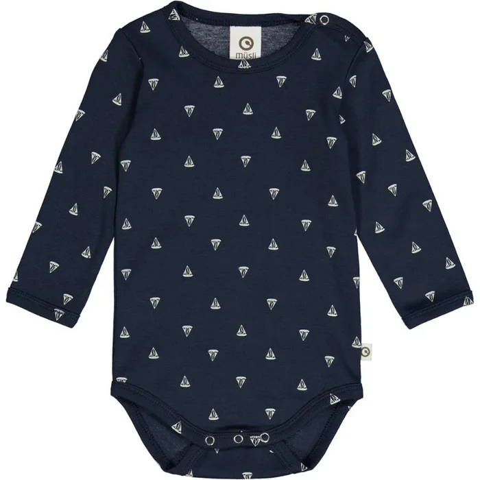 Long Sleeve Bodysuit – Sailboat