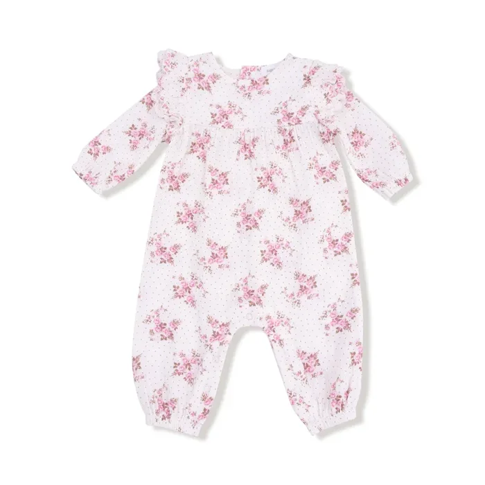 Long Sleeve Petal Ruffle Romper