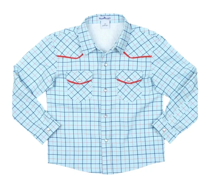 Long Sleeve Shirt | Tattersail Pearl Snap