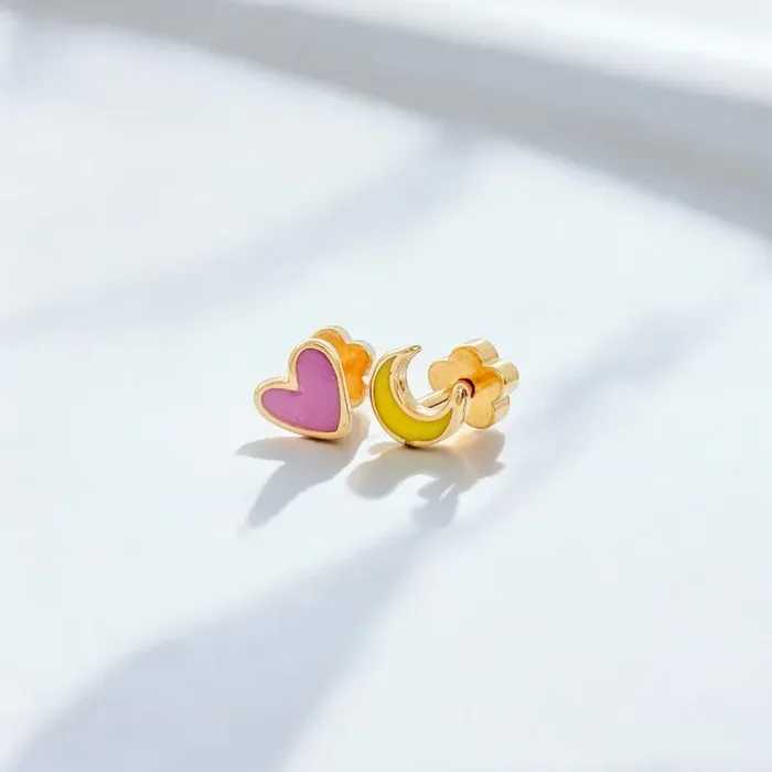 Love You To The Moon & Back Tiny Stud Earrings