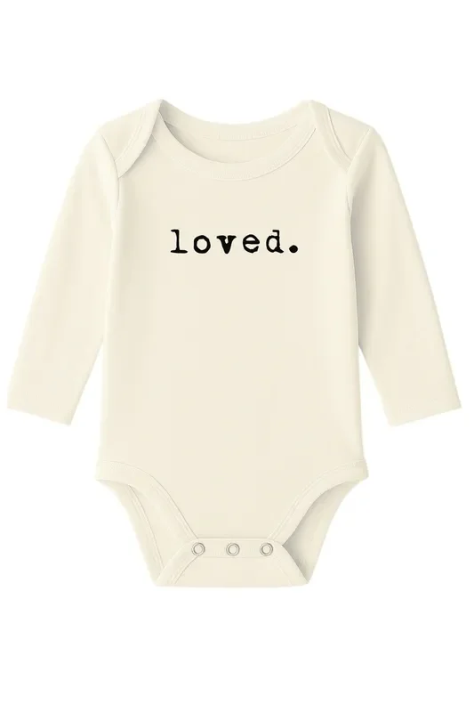Loved. Organic Cotton Baby Bodysuit Long Sleeve