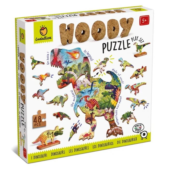 Ludattica – Woody Puzzle – Dinosaur