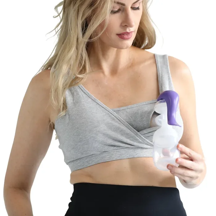 Luna Handsfree Pumping & Nursing Sleep Bralette (heather Gray)