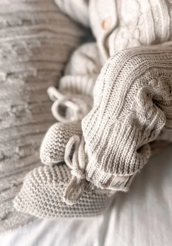 Luna + Luca Organic Booties – Natural