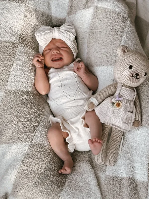 Luna + Luca Pointelle Organic Cotton Baby Girl Summer Set – Cream