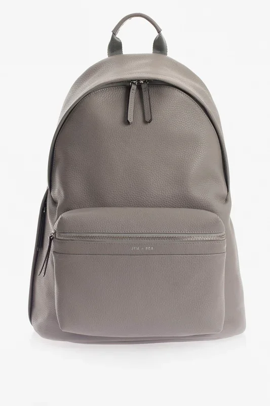 Luxury calfskin leather diaper bag, grey