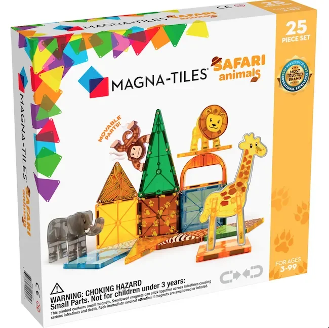 Magna-Tiles Safari Animals 25 Piece Set