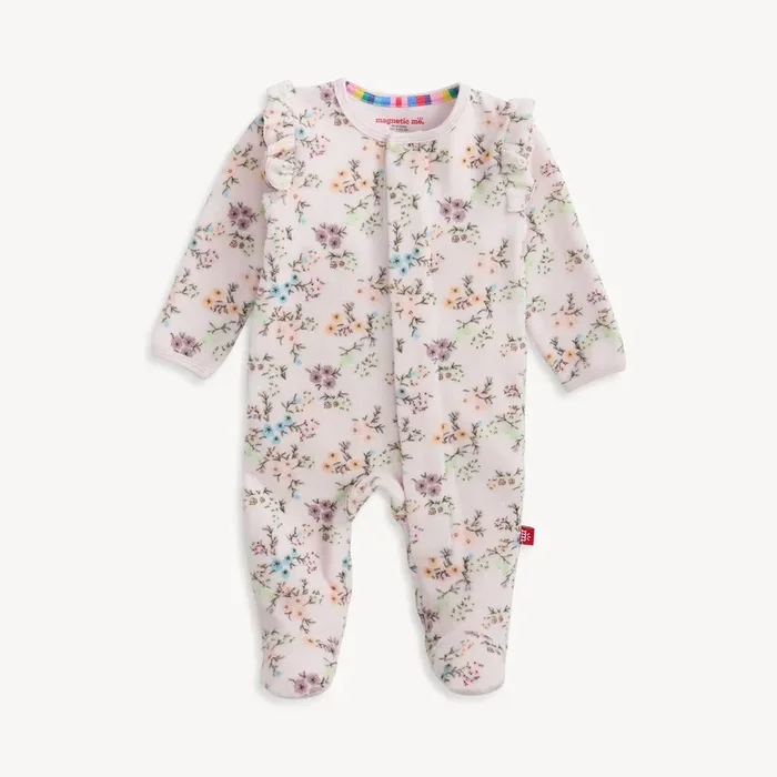 Magnetic Me Girls Velour Footie