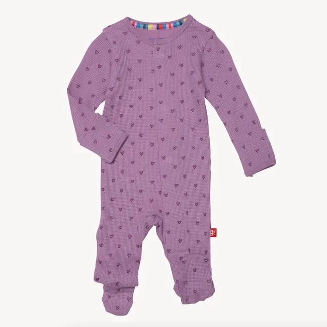 Magnetic Me Print Waffle Modal Footie