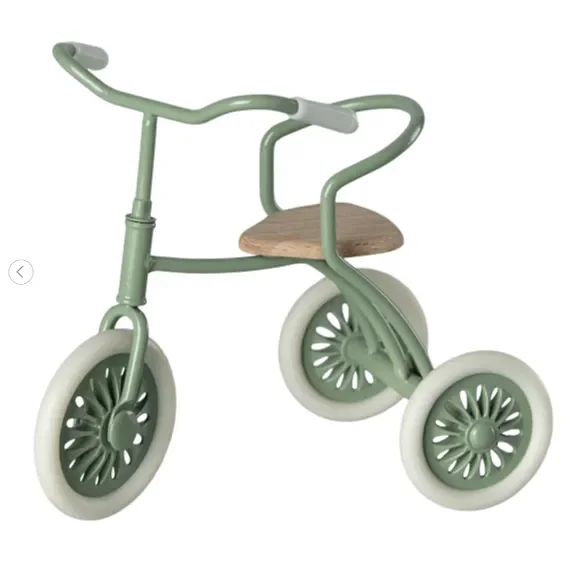 Maileg Abri A Tricycle, Mouse- Green 2024