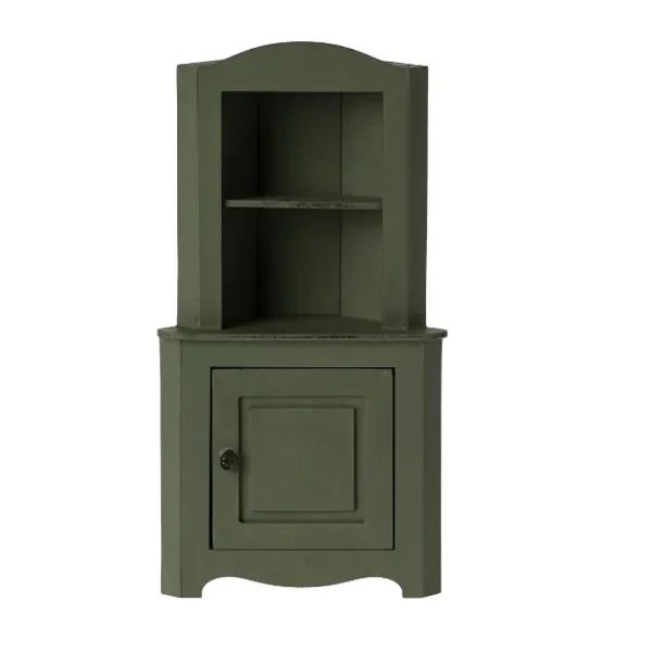 Maileg Miniature Corner Cabinet – Dark Green