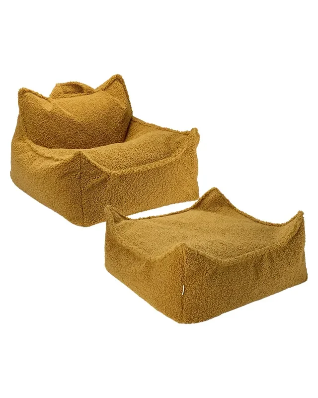 Maple Beanbag Chair And Ottoman Set