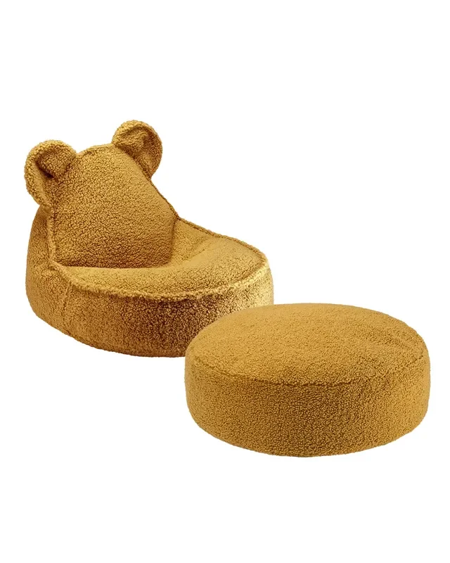 Maple Bear Beanbag And Ottoman Set