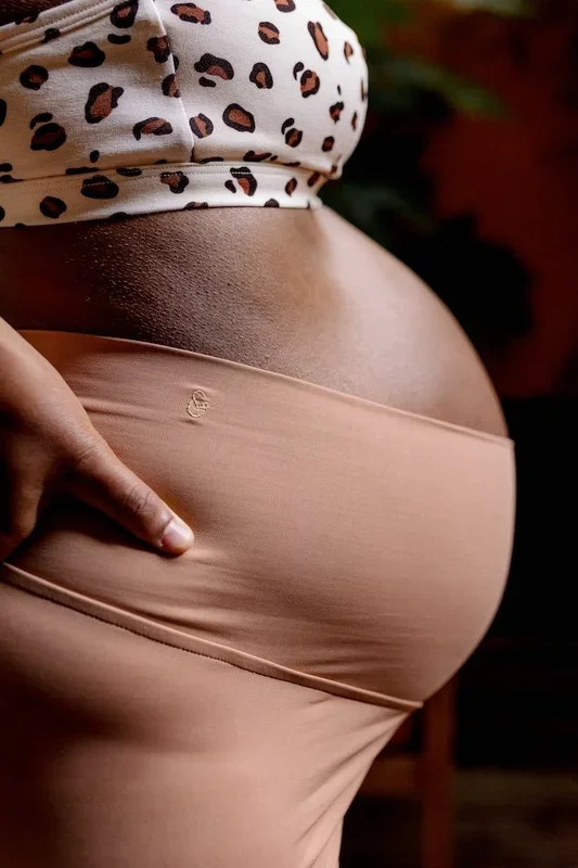 Maternity and postpartum leggings Bloom clay