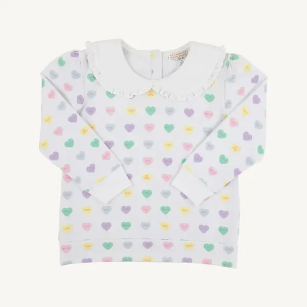 Maude’s Ruffle Cassidy Comfy Crewneck – We Heart You