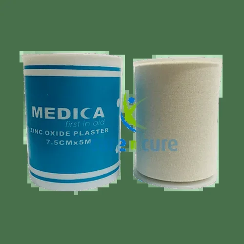 Medica Zinc Oxide Plaster 7.5 cm X 5 M With Cover