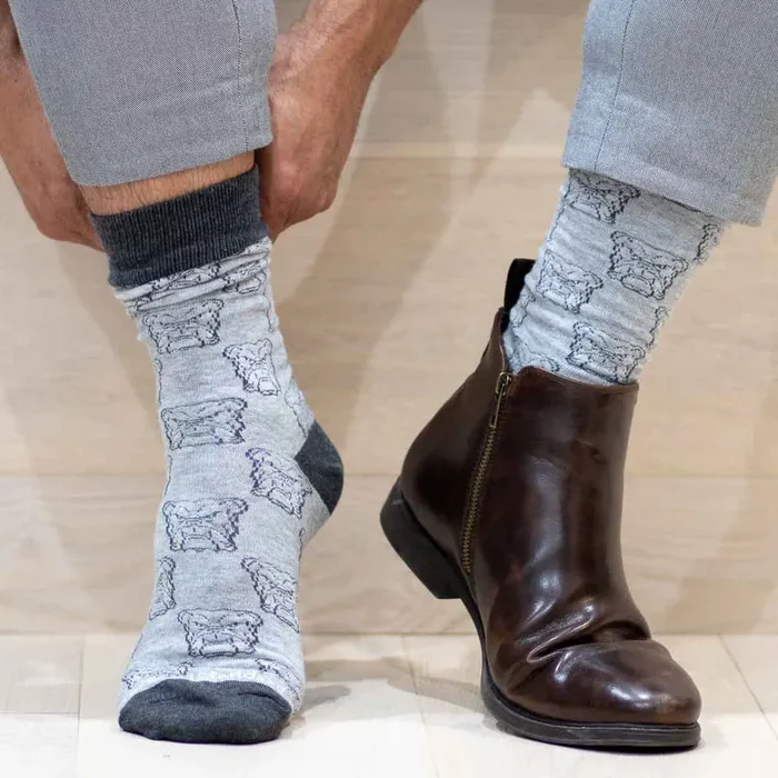 Men’s Bulldog Face Socks