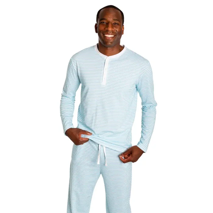 Men’s Sky Blue Jersey Henley
