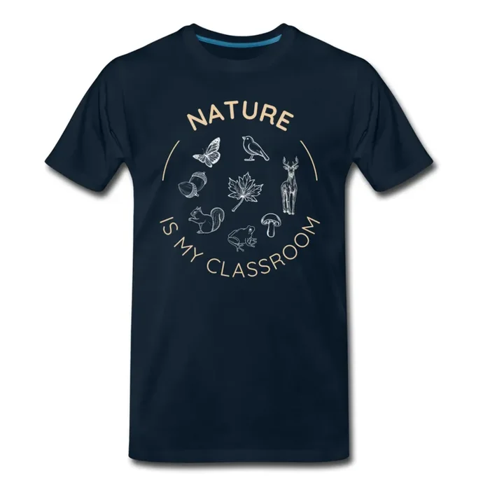 Men’s Nature Classroom Organic T-Shirt | Navy and Black