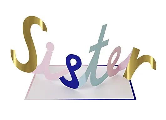 Meri Meri Sister Concertina Birthday Card