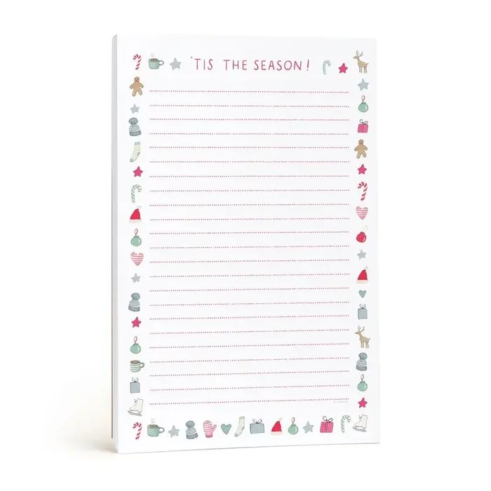 Merry Motif Notepad | Holiday Christmas List