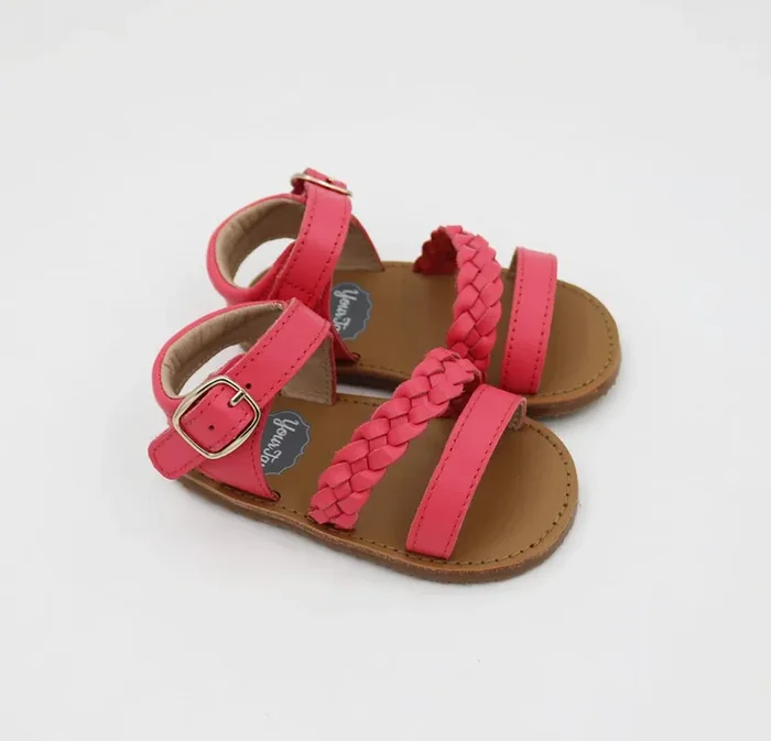 Mia Braid Sandals – Pink