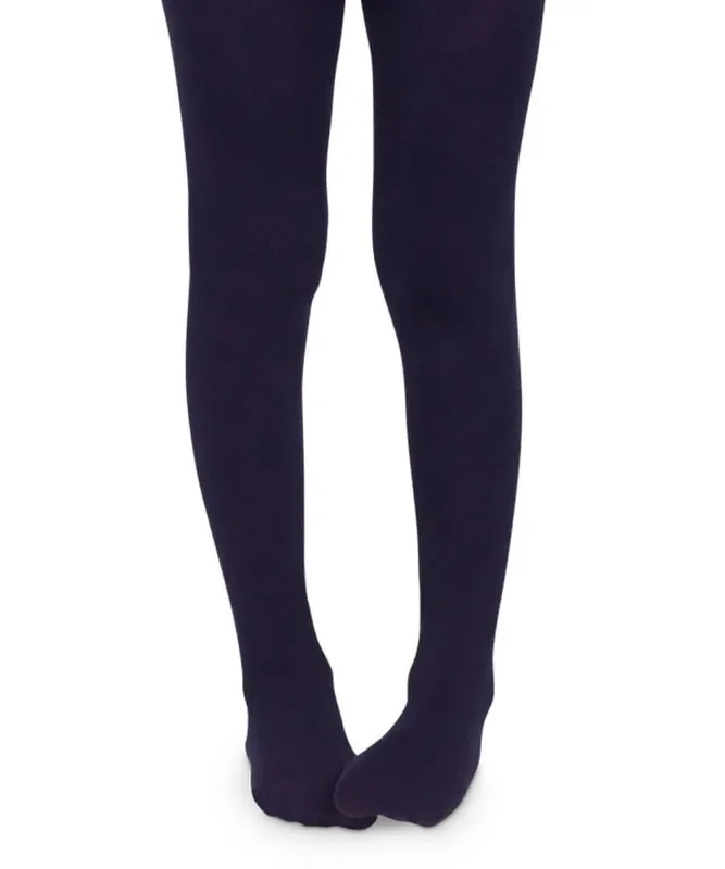 Microfiber Footed Tights navy blue