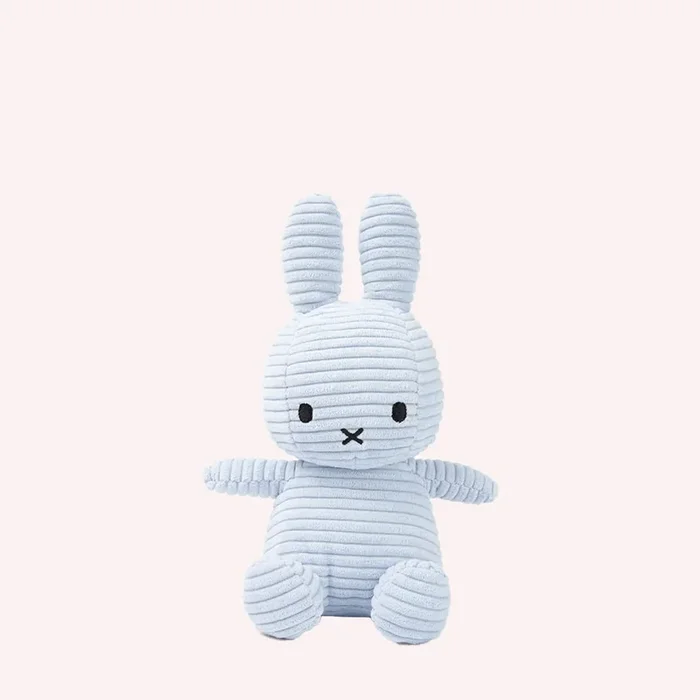 Miffy Corduroy Plush – Ice Blue (23 cm)