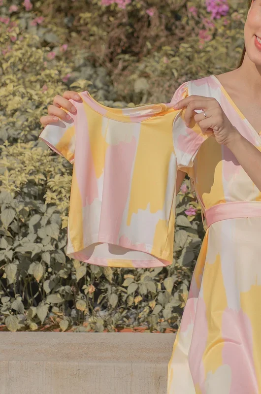 Miley Boy Brushstroke Printed Tee