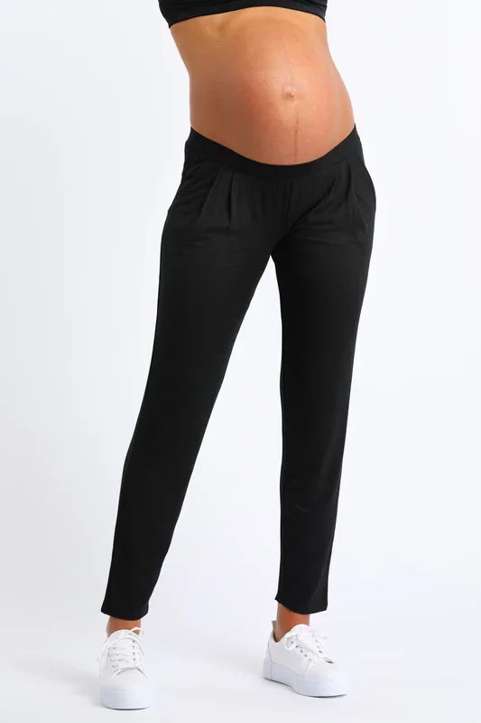 Modal maternity trousers with elasticated waist