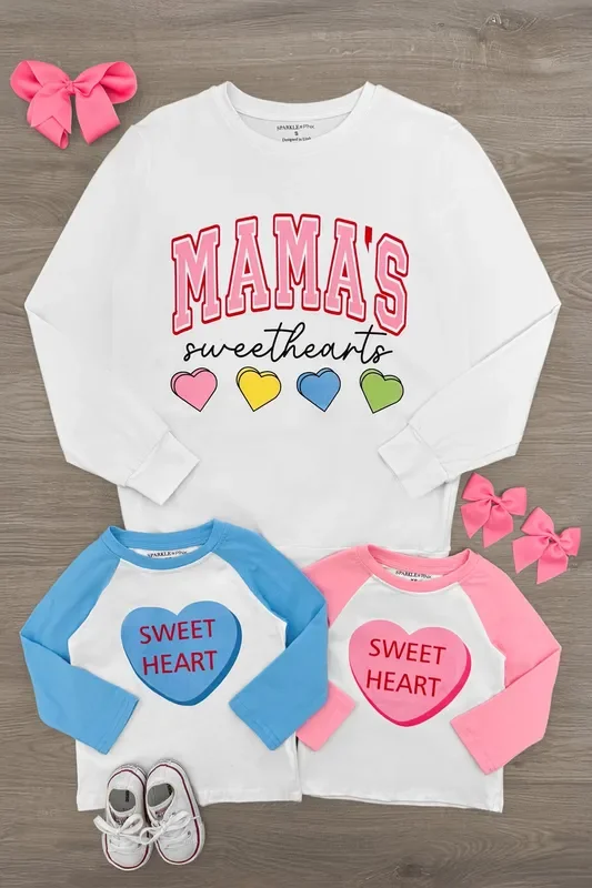 Mom & Kid – “Mama’s Sweethearts & Sweet Heart ” Top
