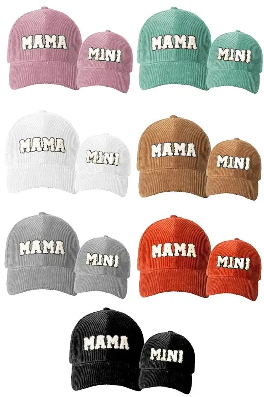 Mom & Me – “Mama & Mini ” Corduroy Hat
