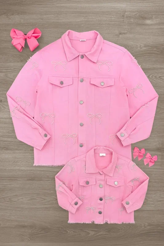 Mom & Me – Pink Pearl Denim Jacket