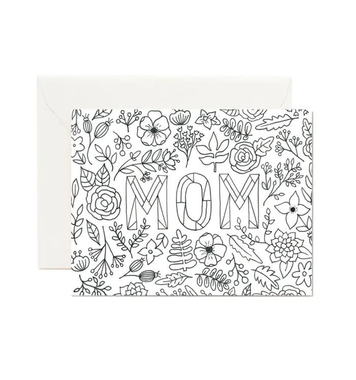 Mom Coloring Card