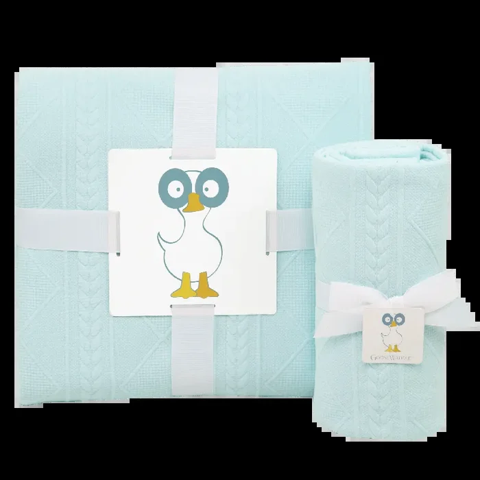 Mommy & Me Knit Blanket Set – Mint