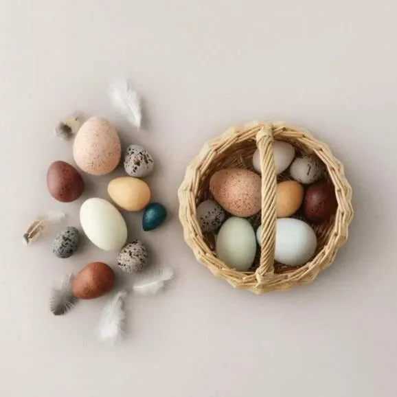 Moon Picnic – A Dozen Bird Eggs Basket