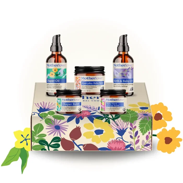 Motherlove Baby Body Care Gift Box – Complete Organic Newborn Care Collection