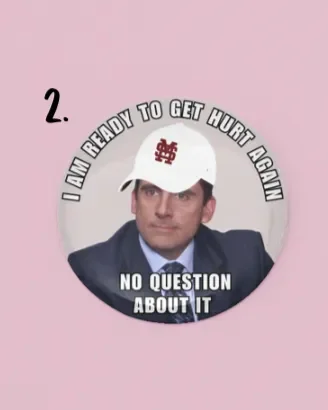 MSU Game Day Button | Michael Scott
