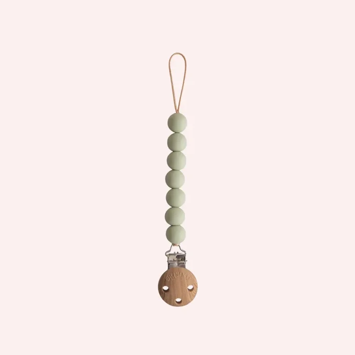 Mushie Pacifier Clip Halo – Sage