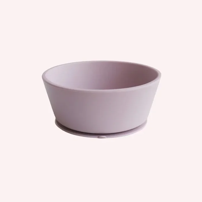 Mushie Silicone Suction Bowl – Soft Lilac