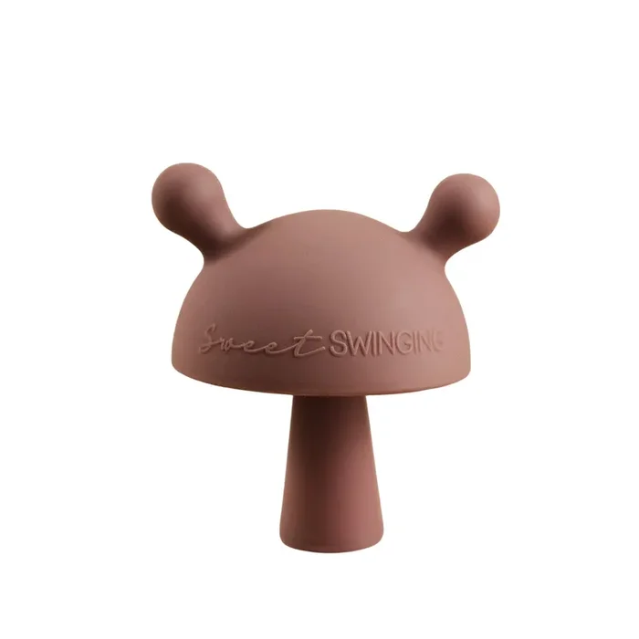 Mushroom Teether-mauve