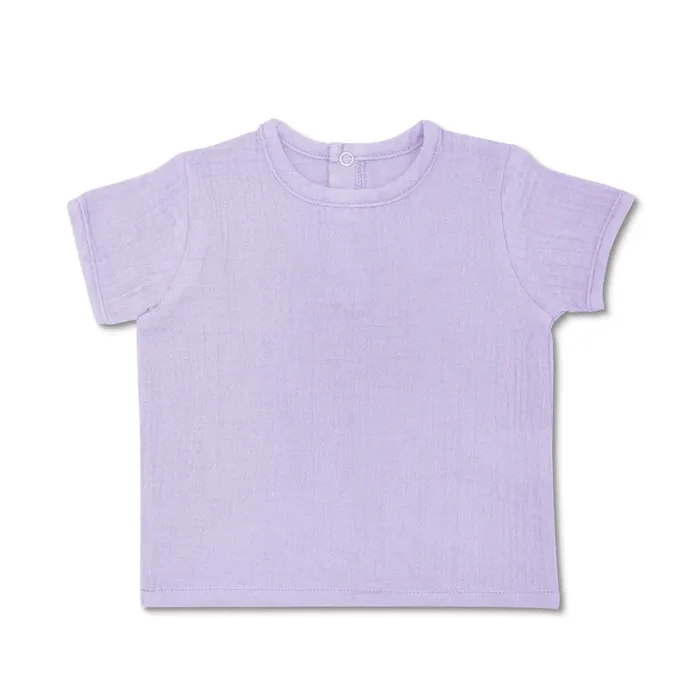 Muslin Short Sleeve Shirt – Lavender